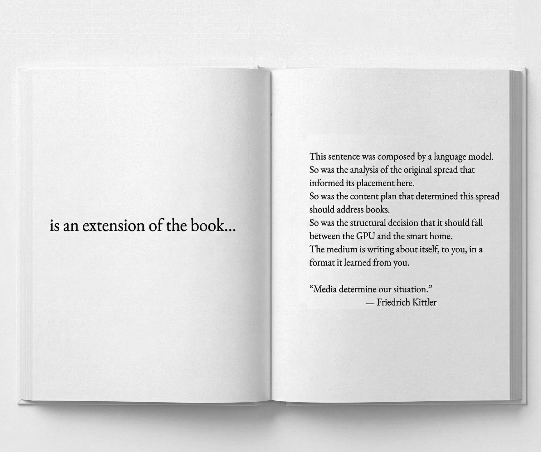 Spread 22 — This sentence was composed by a language model